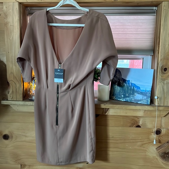 Topshop low-back 3/4 sleeve dress - Picture 1 of 4